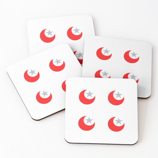 Item preview, Red Crescent Moons and Gray Stars designed and sold by ShaunSandhu.