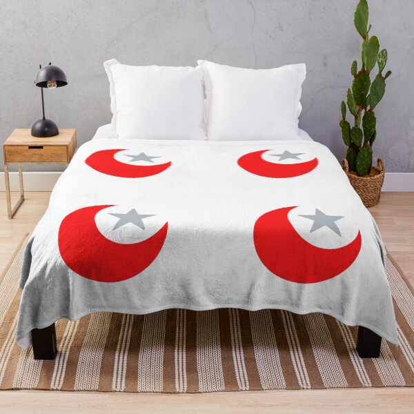 Item preview, Red Crescent Moons and Gray Stars designed and sold by ShaunSandhu.