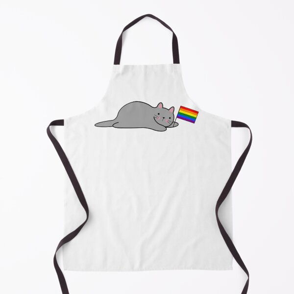 Item preview, Cat with a Rainbow Pride Flag Sticker designed and sold by AlexejKlein.