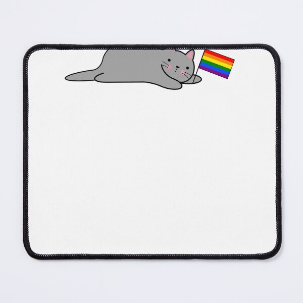 Item preview, Cat with a Rainbow Pride Flag Sticker designed and sold by AlexejKlein.