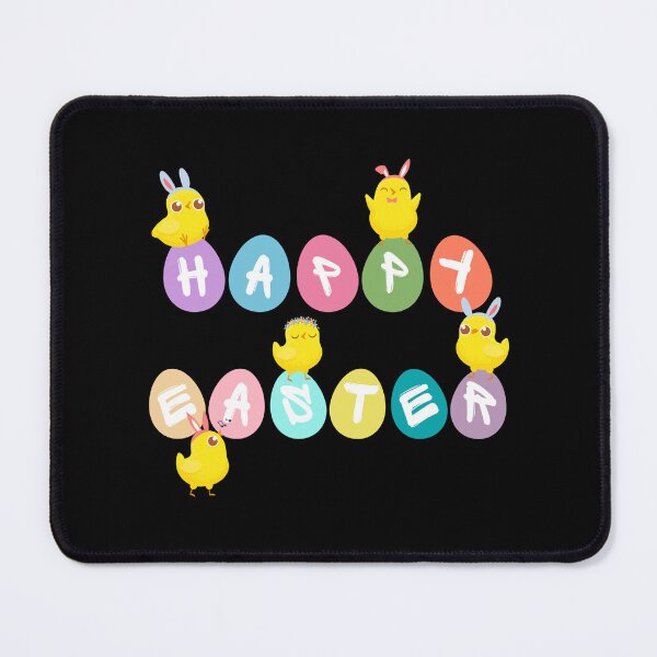 Item preview, Happy Easter with Eggs and Chicks designed and sold by MacAndMoose.