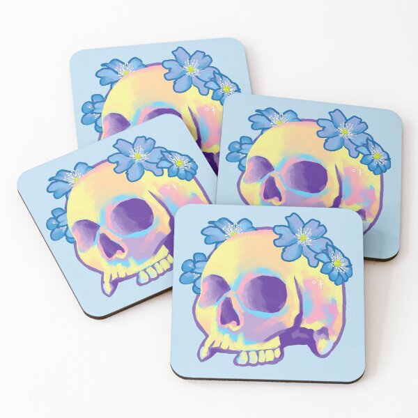 Item preview, Skull and Flowers designed and sold by samscissorhart.