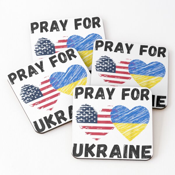 Item preview, Pray For Ukraine Support Ukrainian American USA Heart  designed and sold by LisaForHim.