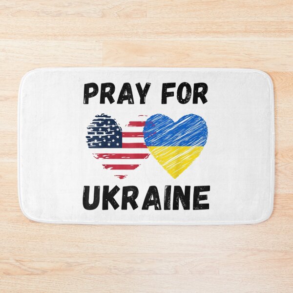 Item preview, Pray For Ukraine Support Ukrainian American USA Heart  designed and sold by LisaForHim.