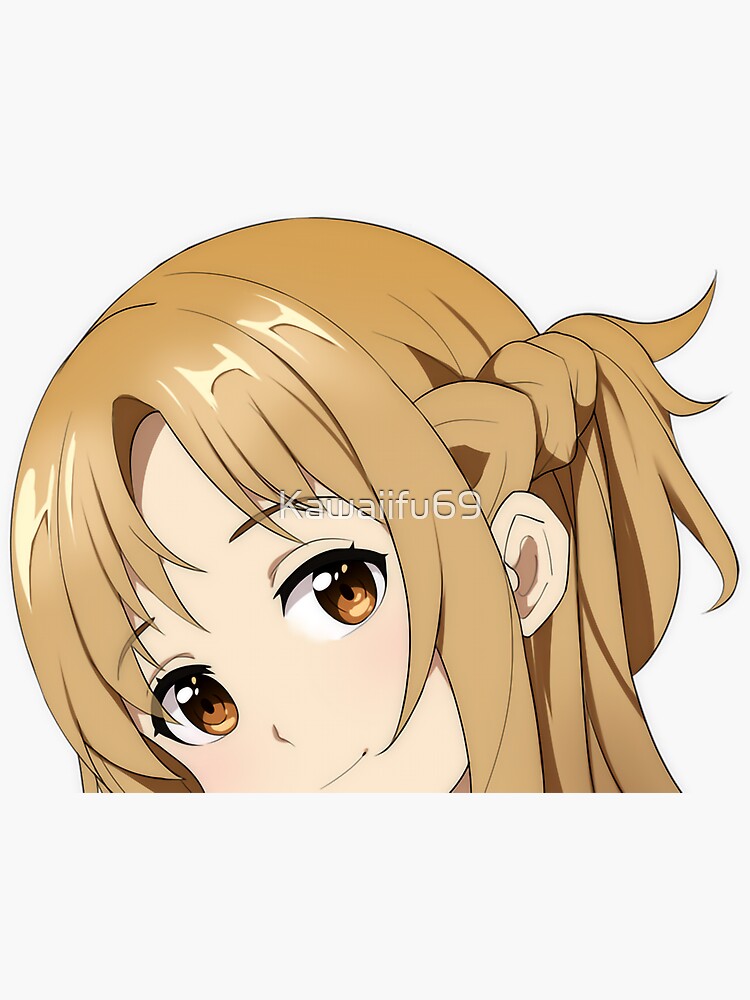 "Asuna Yuuki Peeker Sword Art Online" Sticker by Kawaiifu69 Redbubble