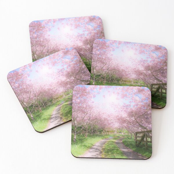 Item preview, Springtime Trees with pink flowering buds Art Poster designed and sold by LGMmugsdesign.