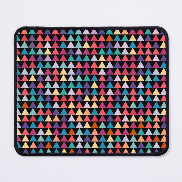 Item preview, Colorful seamless triangle pattern with black background designed and sold by TheCosmoWest.