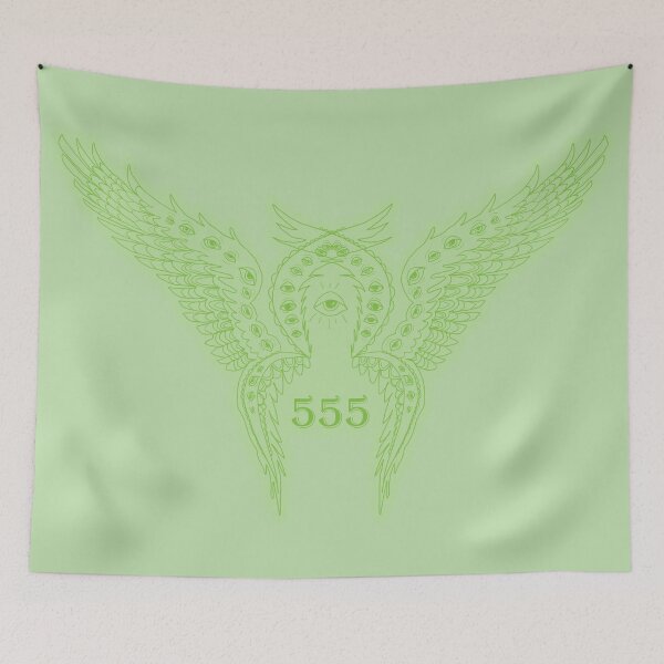 Item preview, Angel number 555 in green designed and sold by Ms. Aitch.