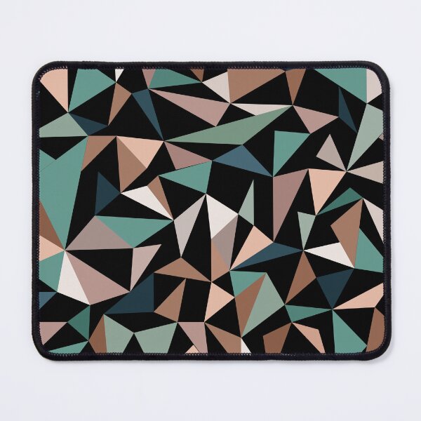 Item preview, Teal and brown triangle mosaic pattern designed and sold by TheCosmoWest.
