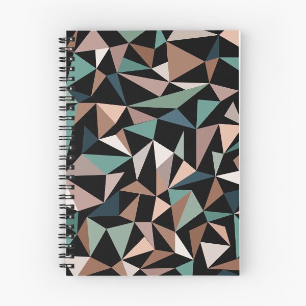 Item preview, Teal and brown triangle mosaic pattern designed and sold by TheCosmoWest.