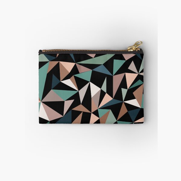 Item preview, Teal and brown triangle mosaic pattern designed and sold by TheCosmoWest.