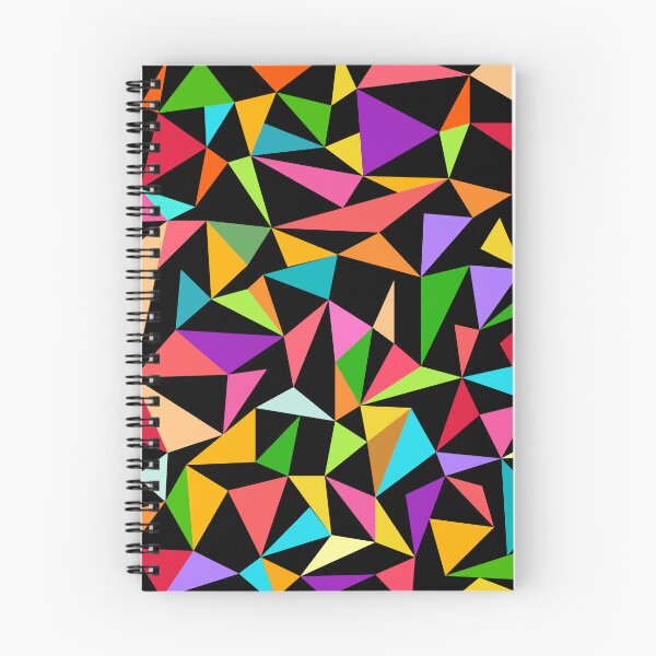 Item preview, Colorful triangle mosaic pattern with black background designed and sold by TheCosmoWest.