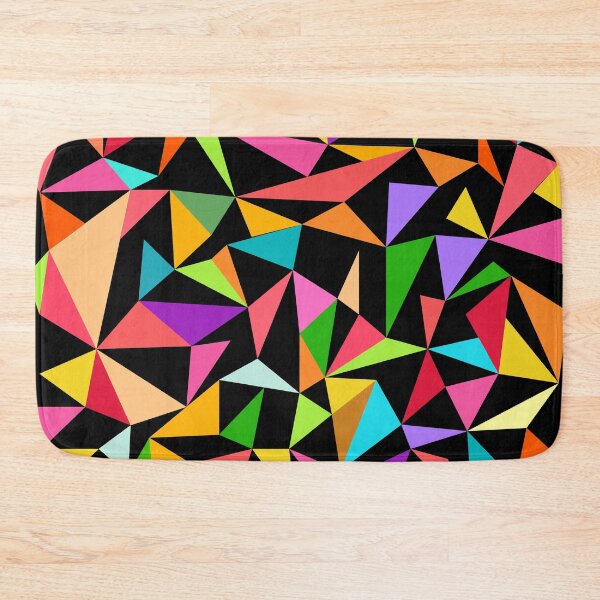 Item preview, Colorful triangle mosaic pattern with black background designed and sold by TheCosmoWest.