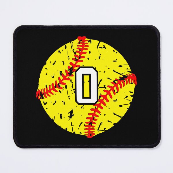 Item preview, Softball Jersey Grunge Lucky Number 0 Sticker designed and sold by stewaales6.