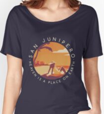 Camiseta ancha para mujer Espejo negro: San Junipero - Estilo vintage