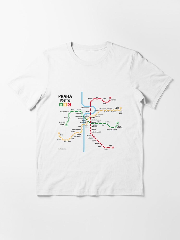Alternate view of PRAGUE metro network Essential T-Shirt