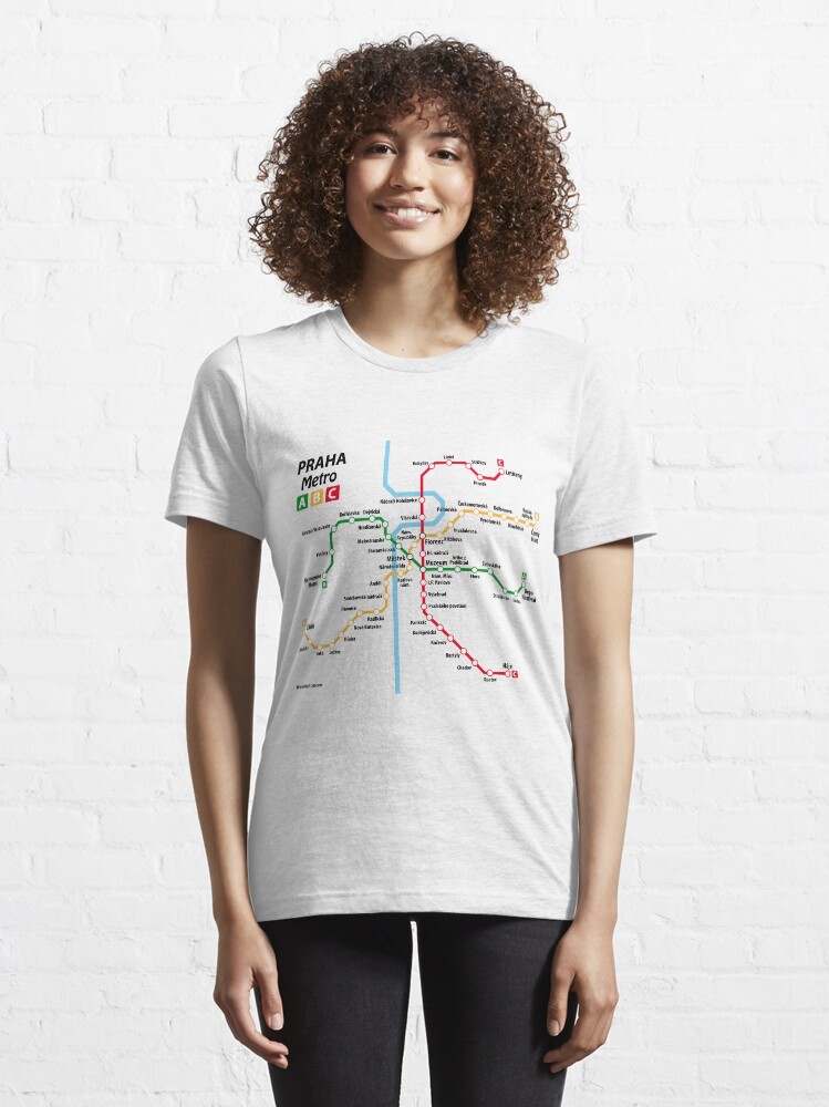 Alternate view of PRAGUE metro network Essential T-Shirt