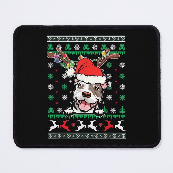 Item preview, Ugly Christmas Pitbull Reindeer Light Christmas Pajama designed and sold by 77tara.