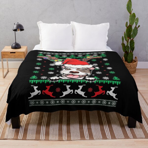 Item preview, Ugly Christmas Pitbull Reindeer Light Christmas Pajama  designed and sold by 77tara.