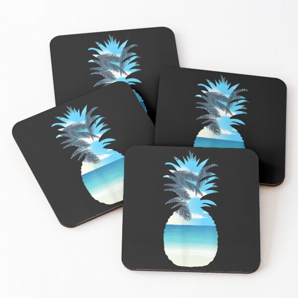 Item preview, Pineapple On A Beach Cool Tropical Fruit  designed and sold by 77tara.