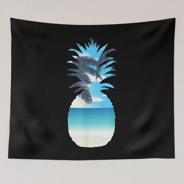 Item preview, Pineapple On A Beach Cool Tropical Fruit  designed and sold by 77tara.
