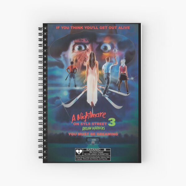 Say You Love Satan 80s Horror Podcast - A Nightmare on Elm Street 3 - Dream Warriors Spiral Notebook