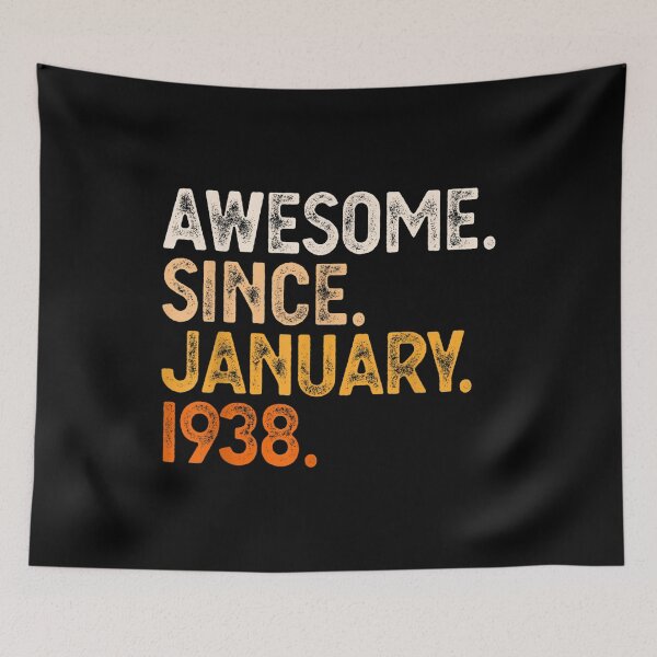 Item preview, Awesome Since January 1938 84th Birthday Gift 84 Year Old  designed and sold by 77tara.