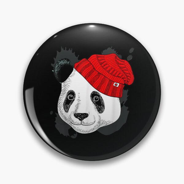 Item preview, Panda In A Knitted Red Hat Funny Panda Bear  designed and sold by 77tara.