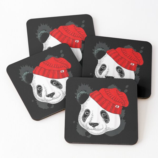 Item preview, Panda In A Knitted Red Hat Funny Panda Bear  designed and sold by 77tara.