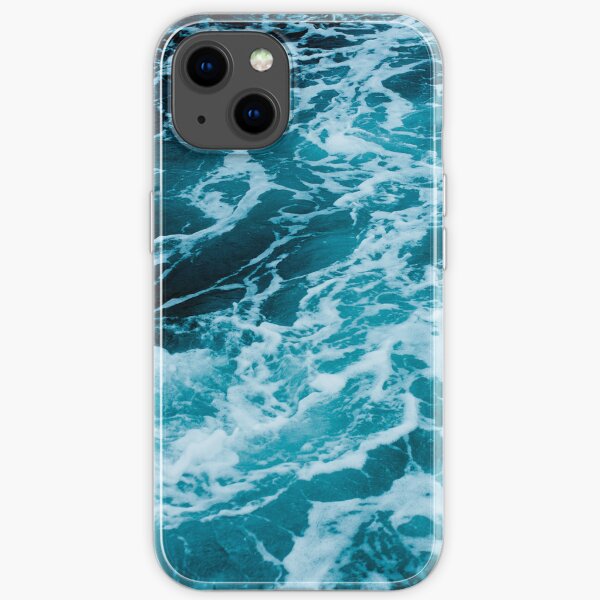 Turbulence flow in the sea, Abstract, Swimming, Travel, Ocean, Seaside iPhone Soft Case