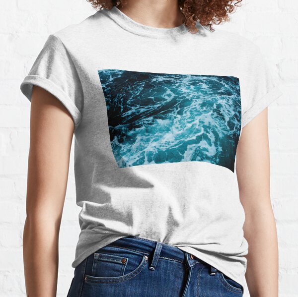 Turbulence flow in the sea, Abstract, Swimming, Travel, Ocean, Seaside Classic T-Shirt