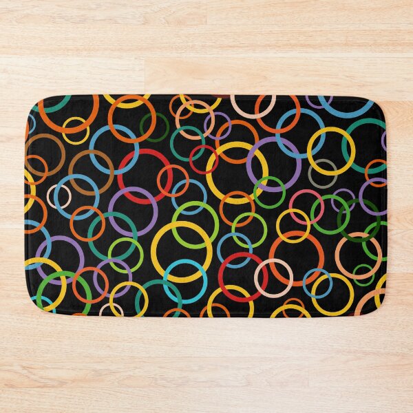 Item preview, Rainbow circle pattern with black background designed and sold by TheCosmoWest.