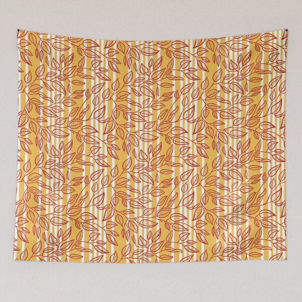 Item preview, Minimalist Leaf Line Art Illustration as a Seamless Surface Pattern Design designed and sold by ZaryaKiqo.