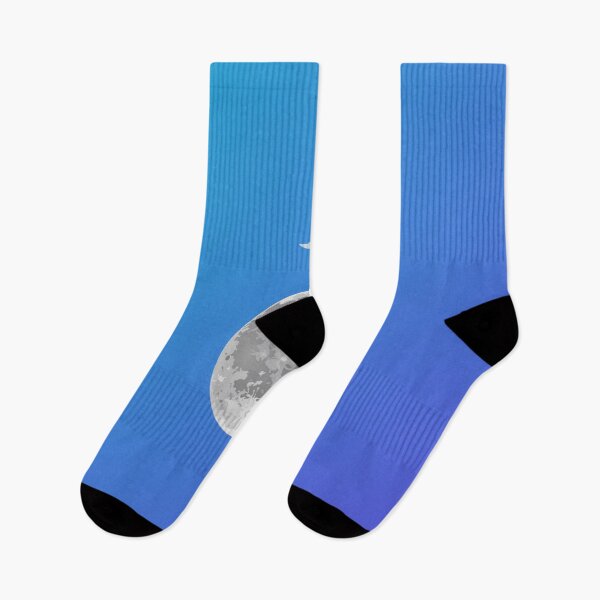 Item preview, Full Moon and Crescent Moon w/Craters in Blue Gradient Sky designed and sold by ShaunSandhu.