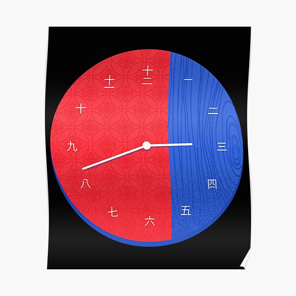 "Japanese Style ClockJapaneseClock" Poster by amyslater911 Redbubble