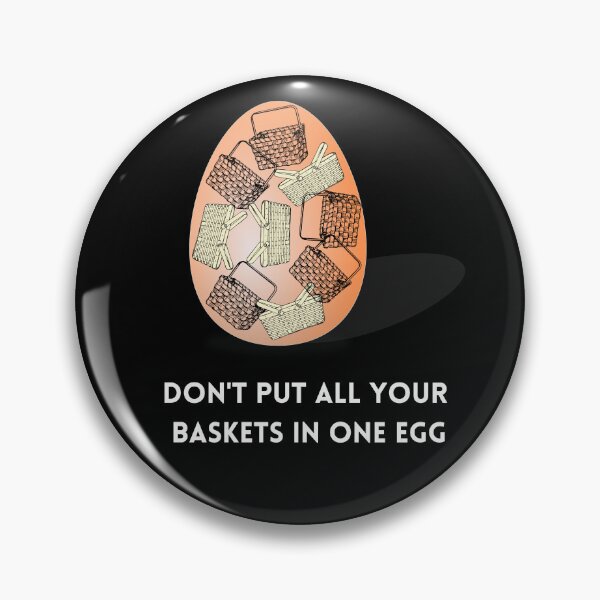 Item preview, Don't put all your baskets in one egg (in black) | Happy Easter | Funny Easter Egg designed and sold by CosmicStory.