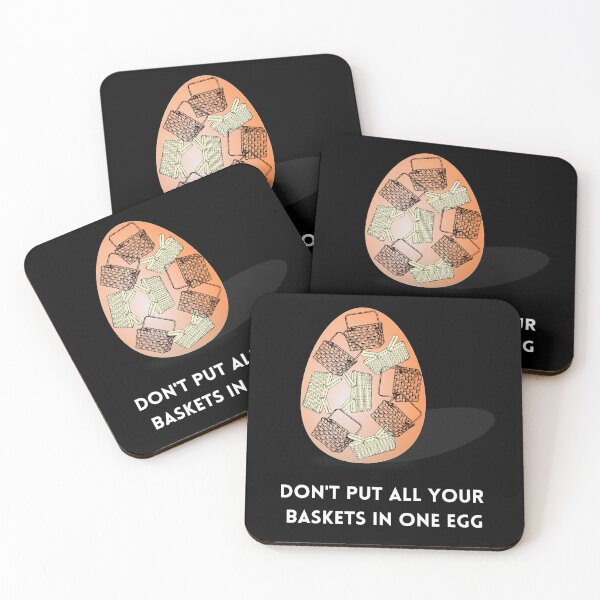 Item preview, Don't put all your baskets in one egg (in black) | Happy Easter | Funny Easter Egg designed and sold by CosmicStory.
