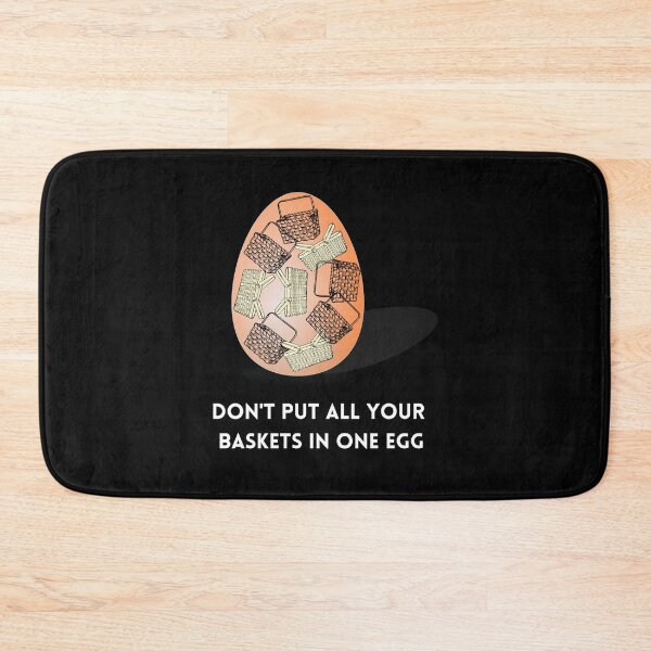 Item preview, Don't put all your baskets in one egg (in black) | Happy Easter | Funny Easter Egg designed and sold by CosmicStory.