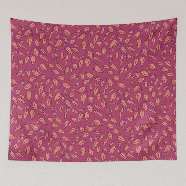 Item preview, Minimalist Leaf Line Art Illustration as a Seamless Surface Pattern Design designed and sold by ZaryaKiqo.