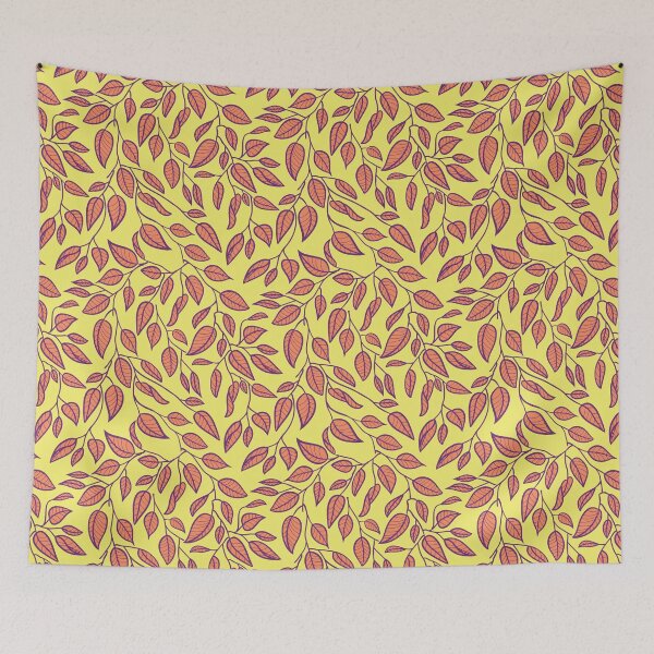 Item preview, Minimalist Leaf Line Art Illustration as a Seamless Surface Pattern Design designed and sold by ZaryaKiqo.