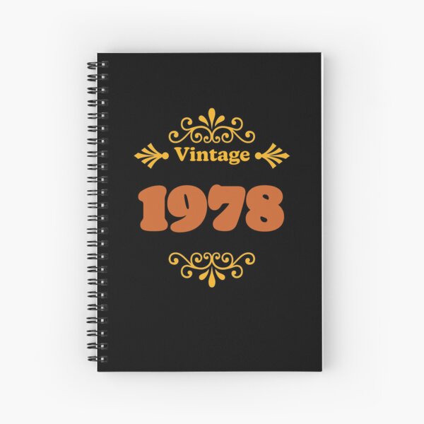 Vintage 1978 (black version) Spiral Notebook