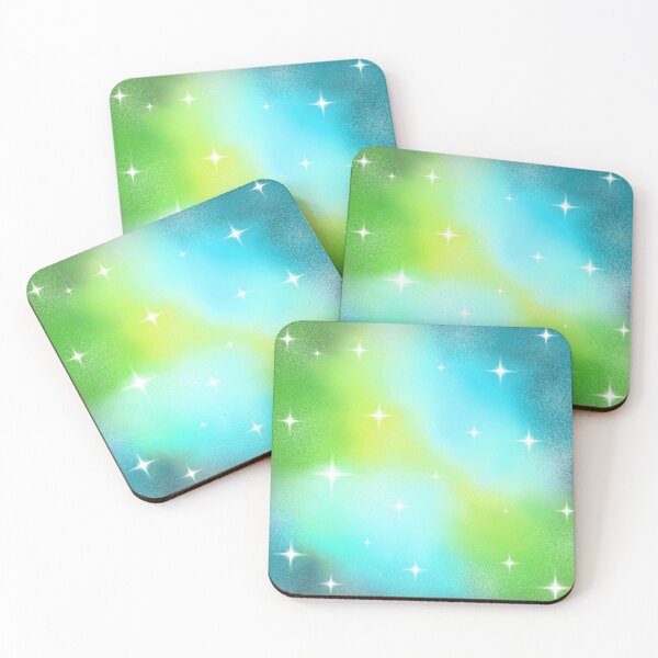 Item preview, Aesthetic Colorful Blue and Green Galaxy designed and sold by quinellie.