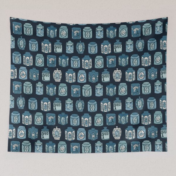 Item preview, Chinese Tea {Blue Willow Dark} designed and sold by Cecilia Mok.