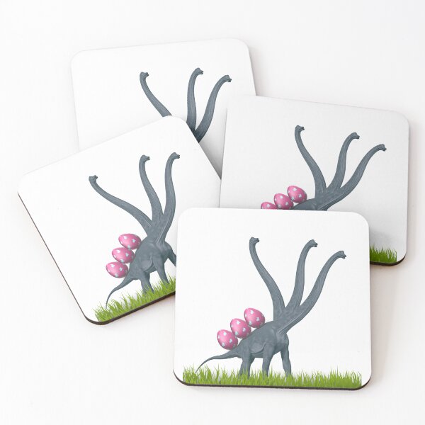 Item preview, Three-necked dinosaur carrying three easter eggs | Happy Easter | Funny Easter  designed and sold by CosmicStory.