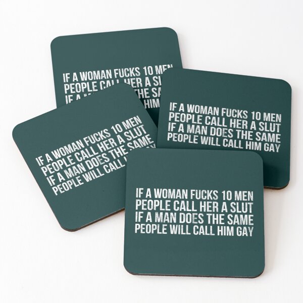 Item preview, Funny vulgar and offensive joke slogan. Women are sluts and men are gay if they sleep with other men designed and sold by TrilisaCarroll.