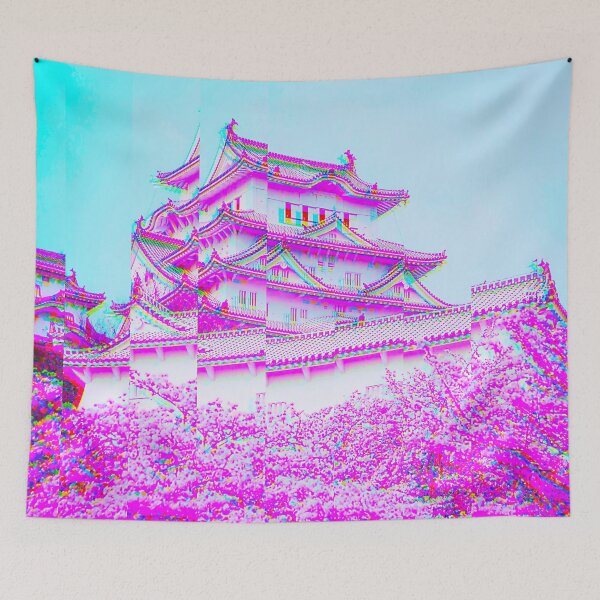 Item preview, Himeji Castle, Japan Vaporwave Glitch Art  designed and sold by glitchhub.