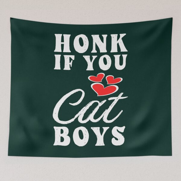 Item preview, Honk If You Love Cat Boys - Humorous Bumper Gifts Ideas   designed and sold by TrilisaCarroll.