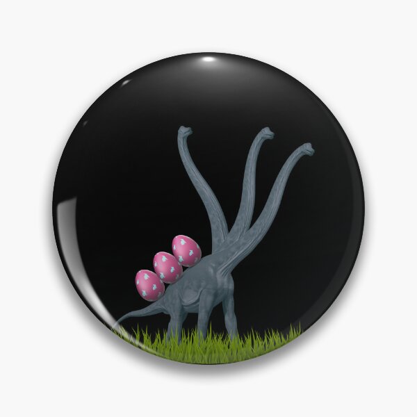 Item preview, Three-necked dinosaur carrying three easter eggs (in black) | Happy Easter | Funny Easter  designed and sold by CosmicStory.