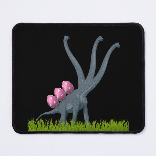 Item preview, Three-necked dinosaur carrying three easter eggs (in black) | Happy Easter | Funny Easter designed and sold by CosmicStory.