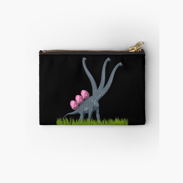 Item preview, Three-necked dinosaur carrying three easter eggs (in black) | Happy Easter | Funny Easter  designed and sold by CosmicStory.